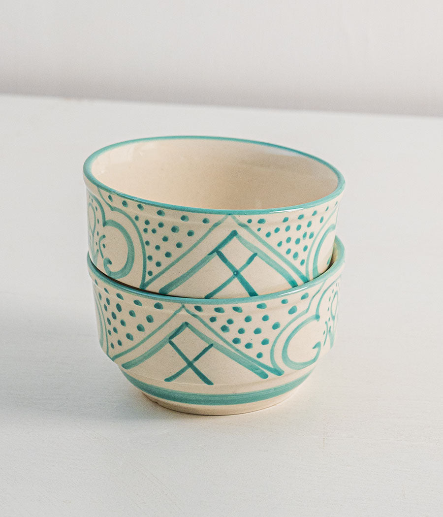 Aquamarine Mandala Soup Bowls