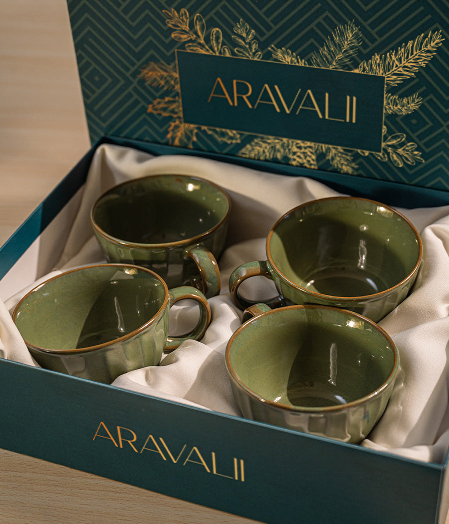 Quetzal Mugs Set of 4 Gift Box
