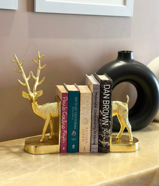 Golden Stag Bookends