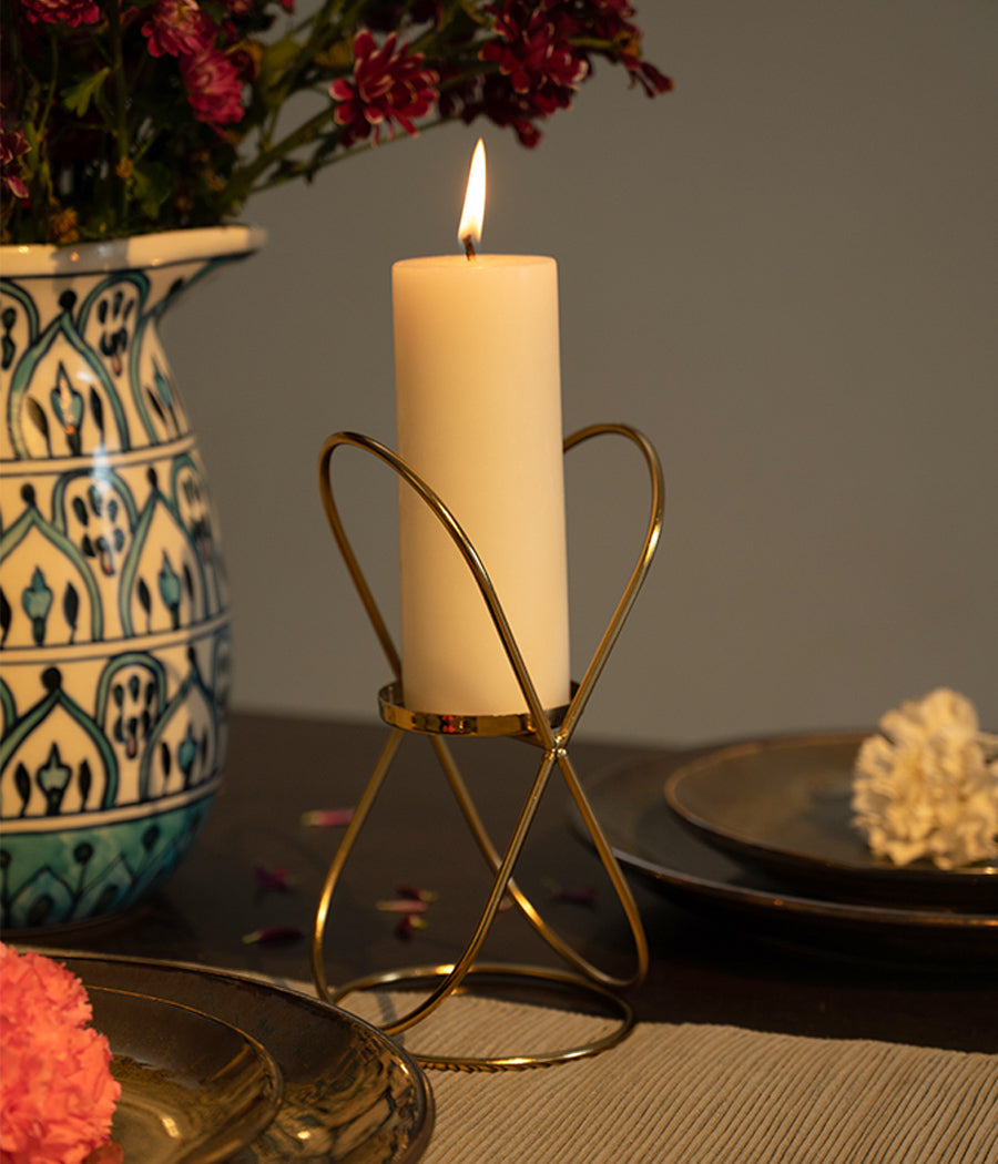 Gold Bud Candle Stand