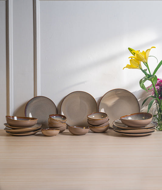 Beige Oblong Dinnerset