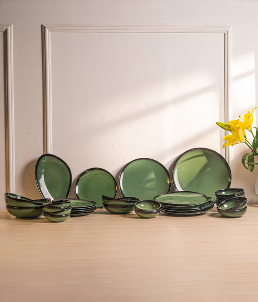 Green Oblong Dinnerset