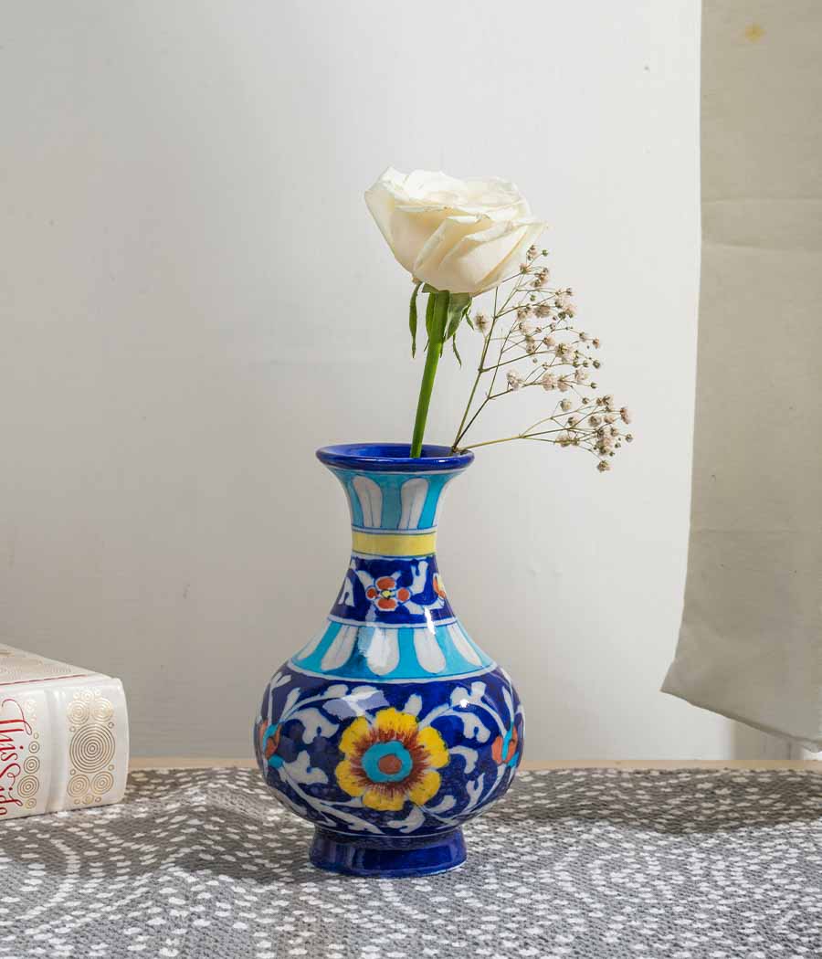 Blue Pottery Blue Genie Vase