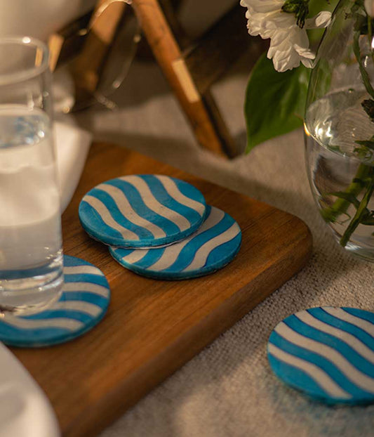 Vibes Blue Pottery Coasters