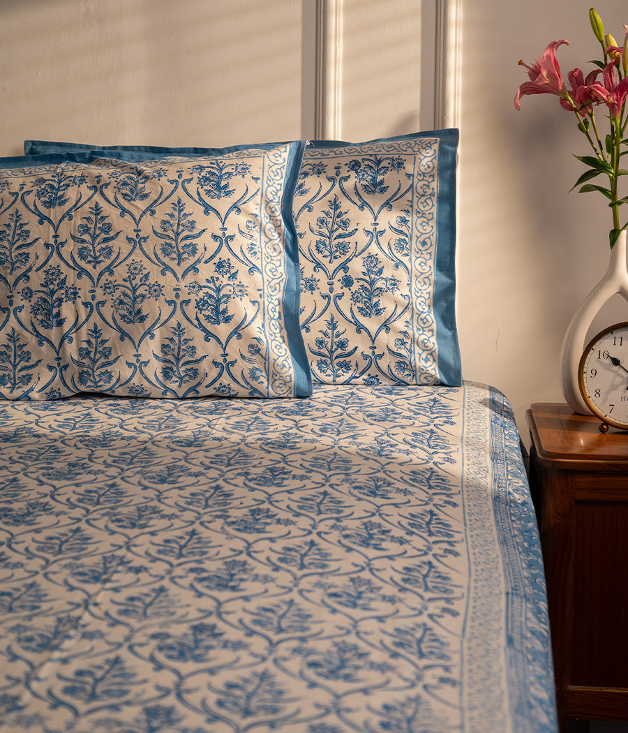 Blue Bouquet Bedseet