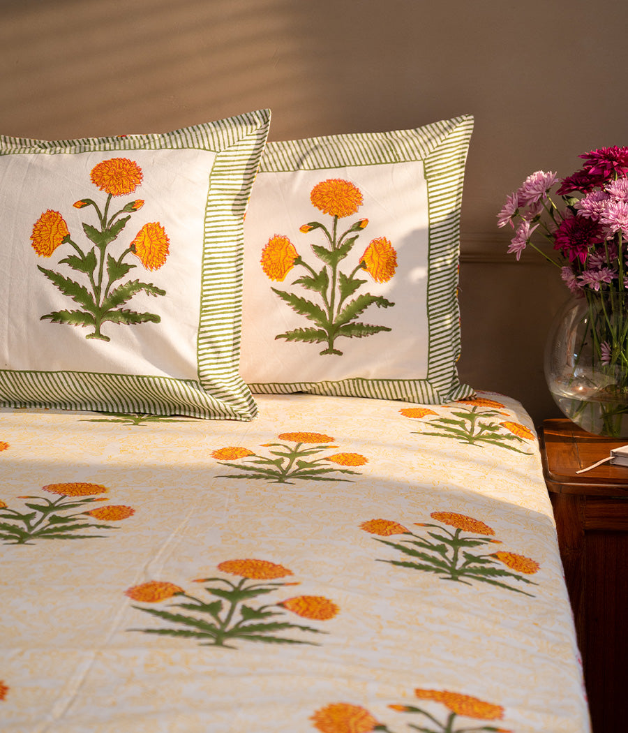 Begonia Yellow Bedsheet