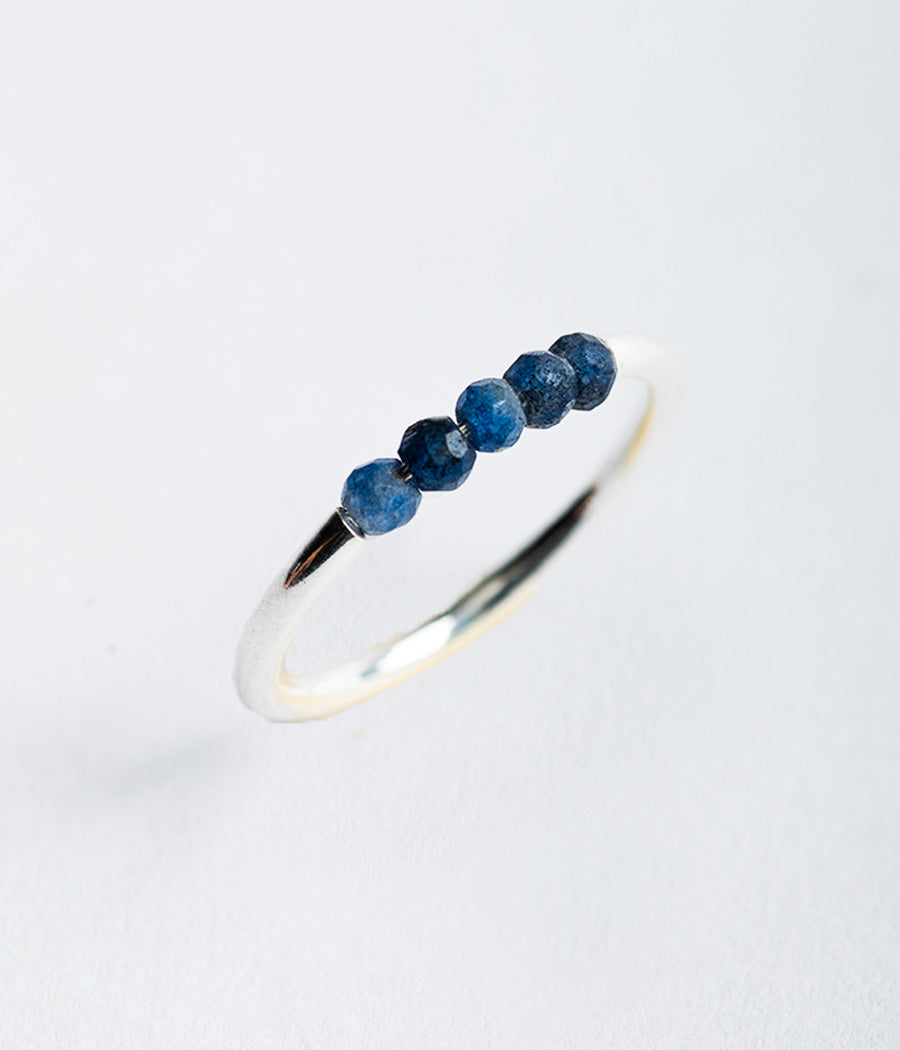 Sapphire Finger Silver Ring